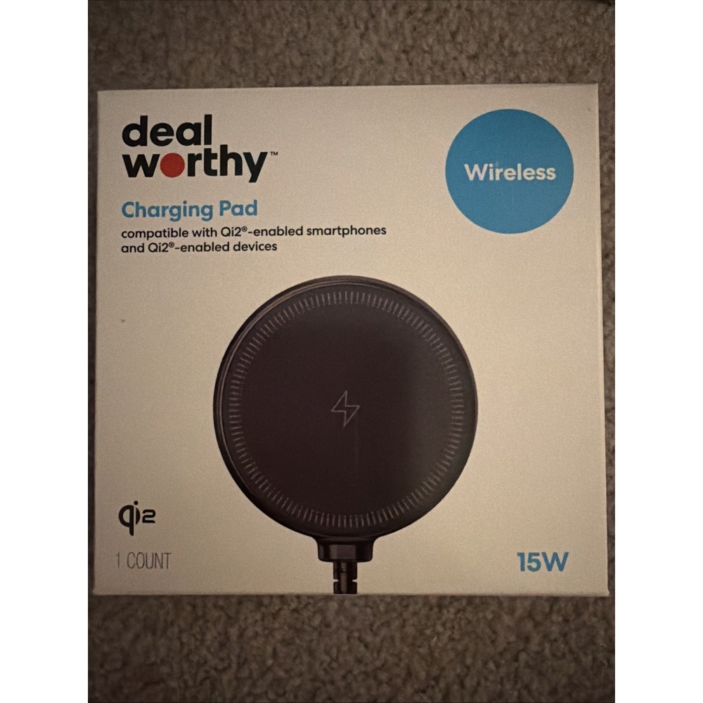 Dealworthy 15W Qi2 Charging Pad Stand Wireless Charger Black 198420077631